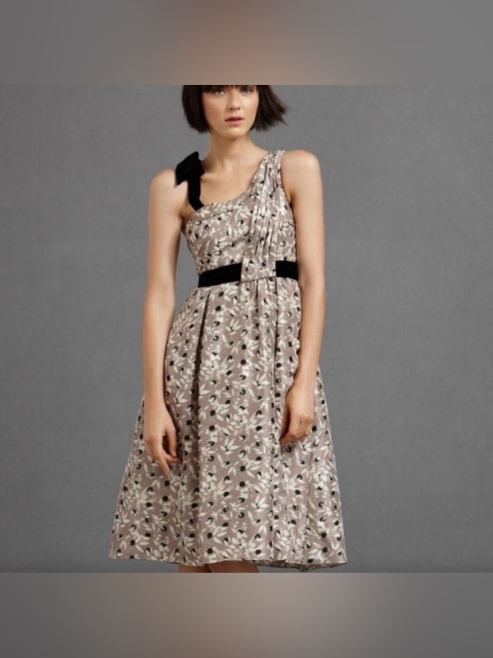 Anthropologie BHLDN x Hitherto Polka Dot Mocha Dress Size 6